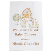 Niedliche Stalldusche Mittlere Geschenktüte (Rückseite)