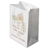 Niedliche Stalldusche Mittlere Geschenktüte (Rückseite Schrägansicht)