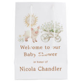 Niedliche Stalldusche Mittlere Geschenktüte (Rückseite)