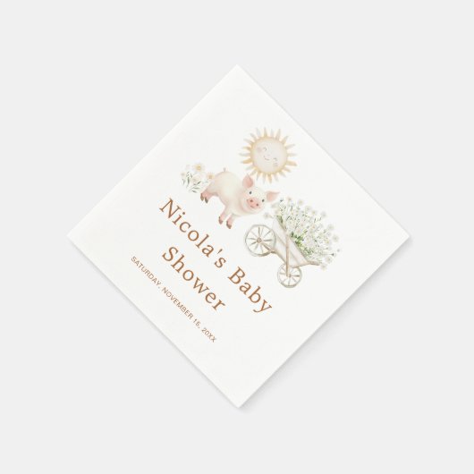 Niedliche Stalldusche Serviette (Ecke)