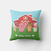 Niedliche Stalltiere Tiere Kinder Kinderzimmer Zim Kissen (Rückseite)