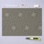 Niedliche Star Sage Green und Black Tissue Paper Seidenpapier (Handwerk)