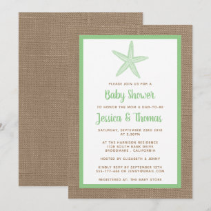 Niedliche Starfish Babydusche   Farbe Einladung