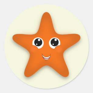 Niedliche Starfish Runder Aufkleber