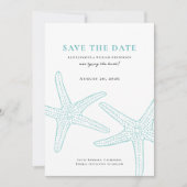 Niedliche Starfish Save the Date-Karte Date (Vorderseite)