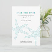 Niedliche Starfish Save the Date-Karte Date (Stehend Vorderseite)