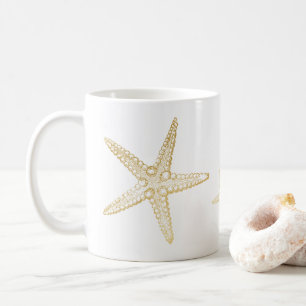 Niedliche Starfish-Strandseashell-Liebhaber-Tasse Kaffeetasse