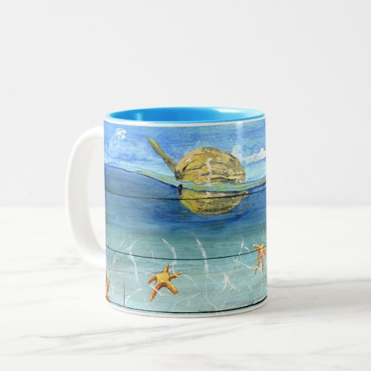 Niedliche Starfish-Tasse für den Zweifarbige Tasse (Vorderseite Links)