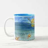 Niedliche Starfish-Tasse für den Zweifarbige Tasse (Links)