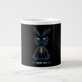 Niedliche Starlight Eyes Bunny in Yoga Pose Medita Jumbo-Tasse (Vorderseite)