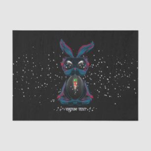 Niedliche Starlight Eyes Bunny in Yoga Pose Medita Seidenpapier