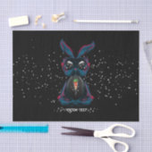 Niedliche Starlight Eyes Bunny in Yoga Pose Medita Seidenpapier (Handwerk)