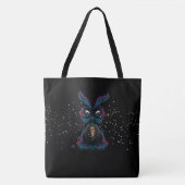Niedliche Starlight Eyes Bunny in Yoga Pose Medita Tasche (Vorderseite)
