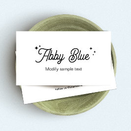 Niedliche Stars für Schwarz und Weiß-Schriftart Visitenkarte