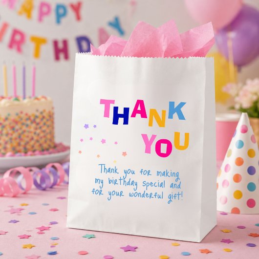Niedliche Stars Girl Geburtstag Vielen Dank Geschenktütchen