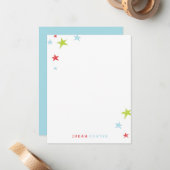 Niedliche Stars Kinder Mitteilungskarte (Vorderseite/Rückseite Beispiel)