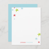 Niedliche Stars Kinder Mitteilungskarte (Vorne/Hinten)