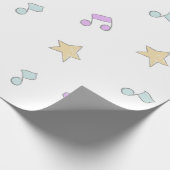 niedliche Stars und Musikstücke Geschenkpapier (Ecke)