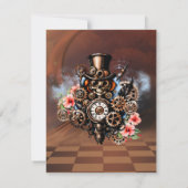 Niedliche Steamhirnfrauen Dankeskarte (Rückseite)