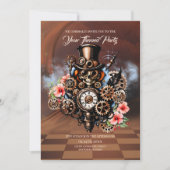 Niedliche Steamhirnfrauen Einladung (Vorderseite)