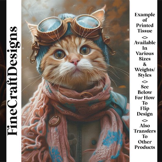 Niedliche Steampunk-Goggles AY2 Decoupage Seidenpapier