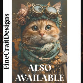 Niedliche Steampunk-Katze Whimsical Attraktion A5L Seidenpapier