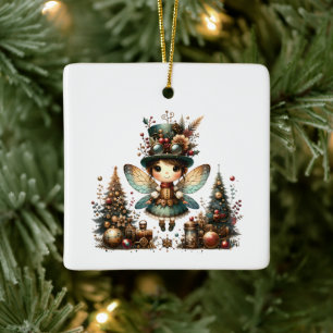 Niedliche Steampunk Weihnachtsgebäck und Weihnacht Keramikornament