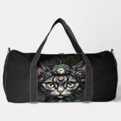 Niedliche Steampunkkatze mit Uhren und Gängen. Duffle Bag (Vorderseite)