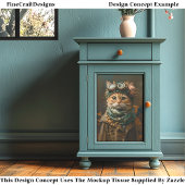 Niedliche Steampunkkatze Whimsical Attrappe A5R De Seidenpapier