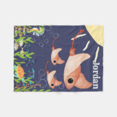 Niedliche Stechrochen in einer Tiefsee, Fleecedecke (Vorderseite (Horizontal))