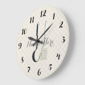 Niedliche Steckdosen hinzufügen Name Küchenanleges Große Wanduhr (Winkel)