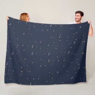 Niedliche Sterne auf einem funkelnden Night Sky Fleecedecke