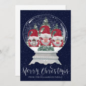 Niedliche Sterne in einer Schneeglobe Weihnachtska (Vorne/Hinten)