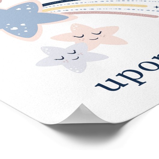 Niedliche Sterne machen ein Kinderzimmer nach Wuns Poster (Ecke)