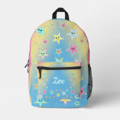 Niedliche Sterne mit Pastellfarben, kundenspezifis Bedruckter Rucksack (Vorderseite)