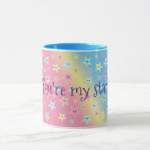 Niedliche Sterne mit Pastellfarben Tasse (Zentrum)