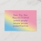 Niedliche Sterne mit Pastellfarben Visitenkarte (Rückseite)