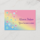 Niedliche Sterne mit Pastellfarben Visitenkarte (Vorderseite)