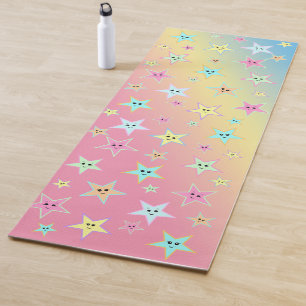 Niedliche Sterne mit Pastellfarben Yogamatte