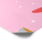 Niedliche Sterne Rainbows rosa Muster Poster (Ecke)