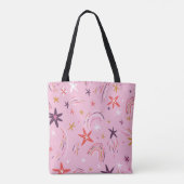 Niedliche Sterne Rainbows rosa Muster Tasche (Rückseite)