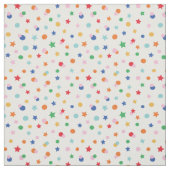 Niedliche Sterne und Dots konfetti auf weiß Stoff (Muster)