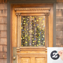 Niedliche Sterne Weihnachten und Silvester Dekorat Fensteraufkleber