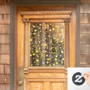 Niedliche Sterne Weihnachten und Silvester Dekorat Fensteraufkleber