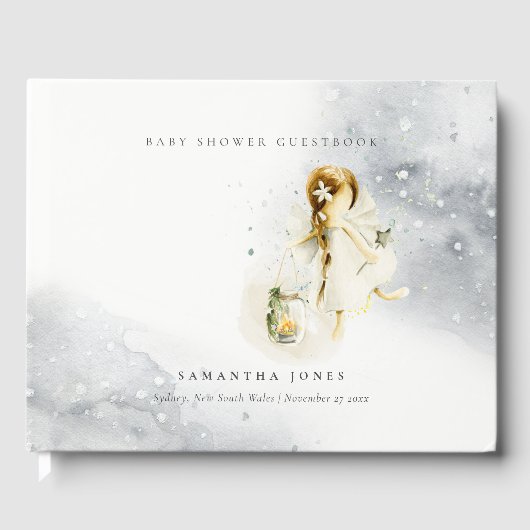 Niedliche Sternenmagie Wasserfarbendusche Gästebuch (Vorderseite)