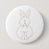 Niedliche Stickerei Bunny Rabbit Button (Vorderseite)