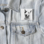 Niedliche Stier-Terrierhundekunst Button (Beispiel)