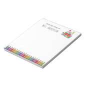 Niedliche Stifte Lehrer Name Notepad Notizblock (Rotiert)