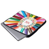 Niedliche Stifte Mit Monogramm Laptop-Sieb Laptopschutzhülle (Vorne Knopf)