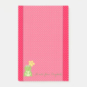 Niedliche Stilelemente, Polka Dots, Frosch Post-it Klebezettel (Vorderseite)